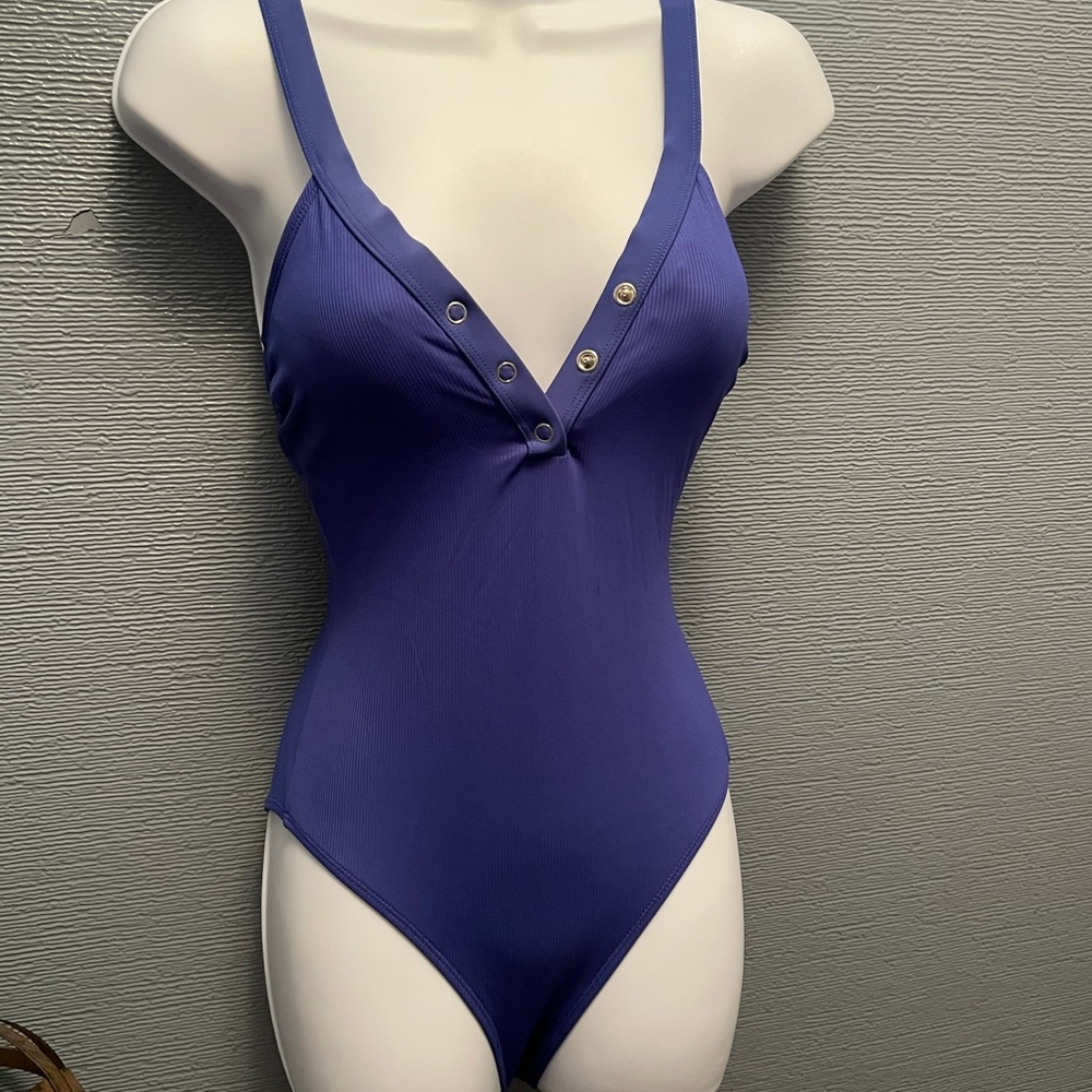 Blue one pc bathing suit
